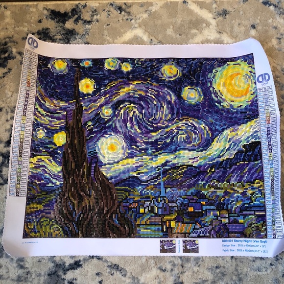 Other - COMPLETED Starry Night Dimond Dotz Picture